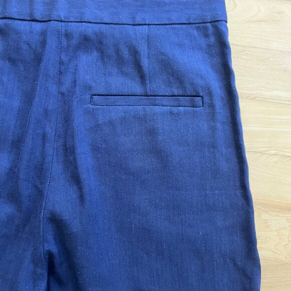 DIANE VON FURSTENBERG navy blue pleat front pants / Size 4 - Picture 6 of 7